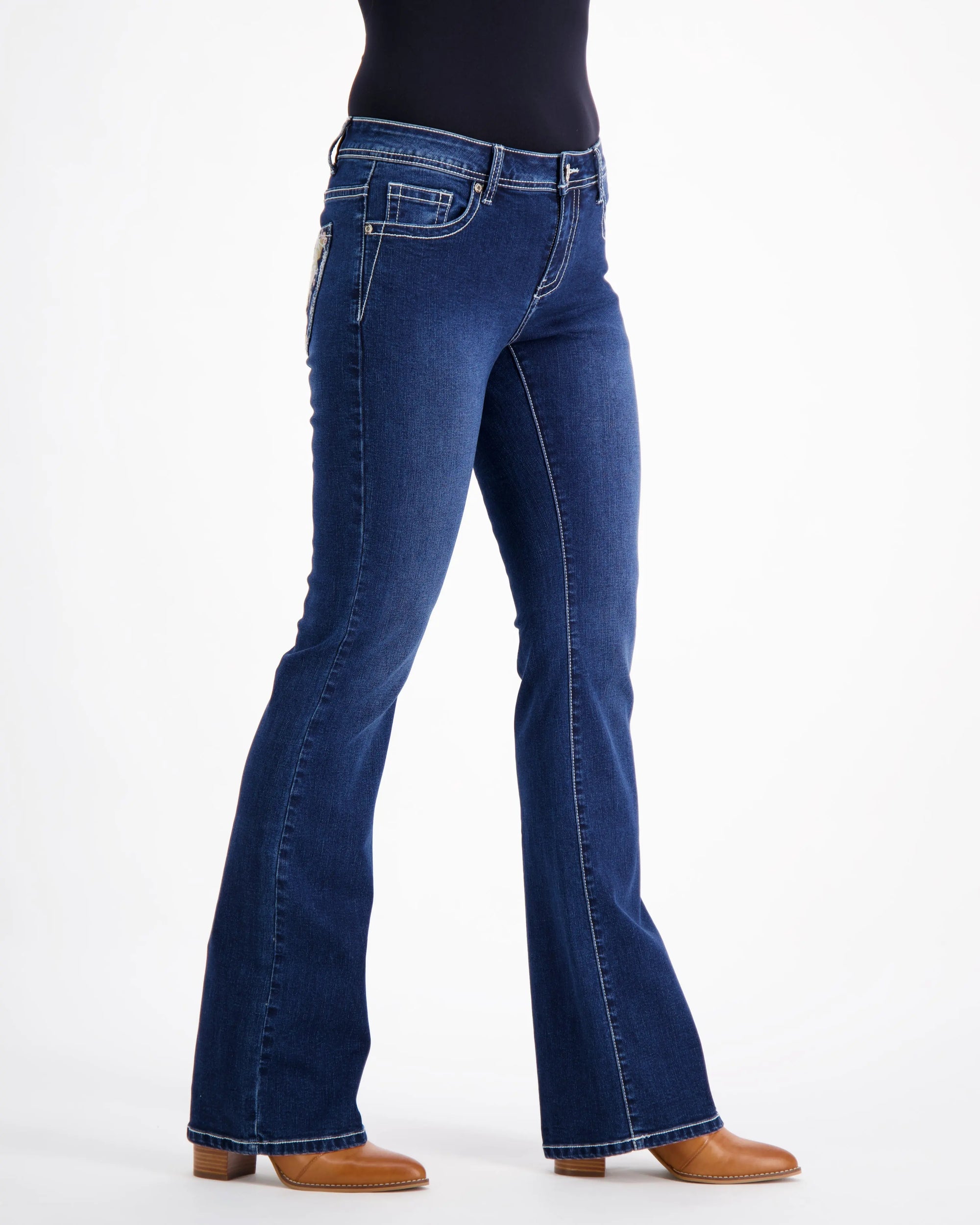 Mid rise premium Stretch denim jeans