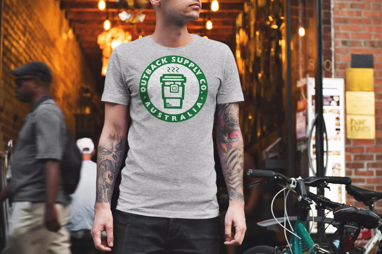 Coffee T-Shirt - Grey Outback Supply Co