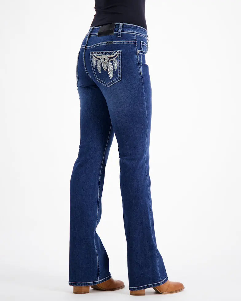 Embroidered Denim Jeans Outback Supply Co