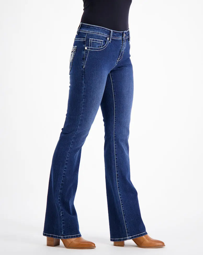 Boot Cut Western Style Jeans