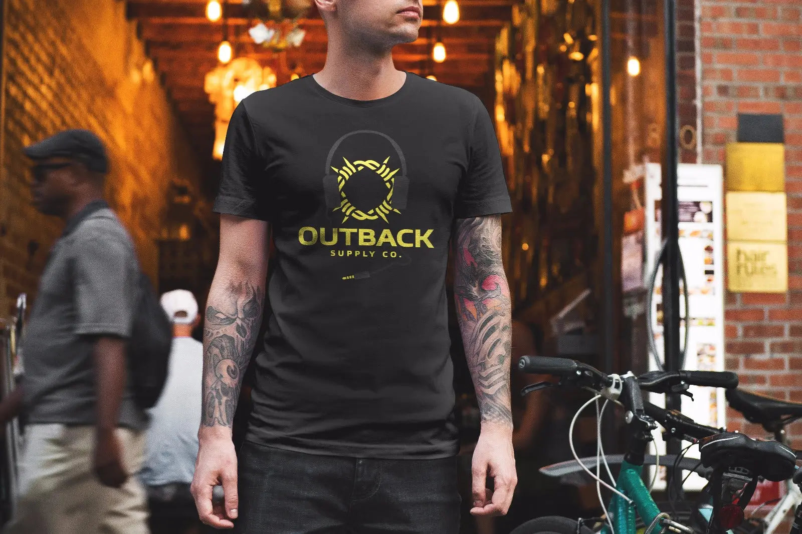 Headphones T-Shirt - Black Outback Supply Co