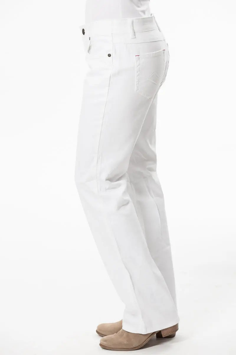 OBFilly Moleskin White Jeans- Boot Cut Outback Supply Co