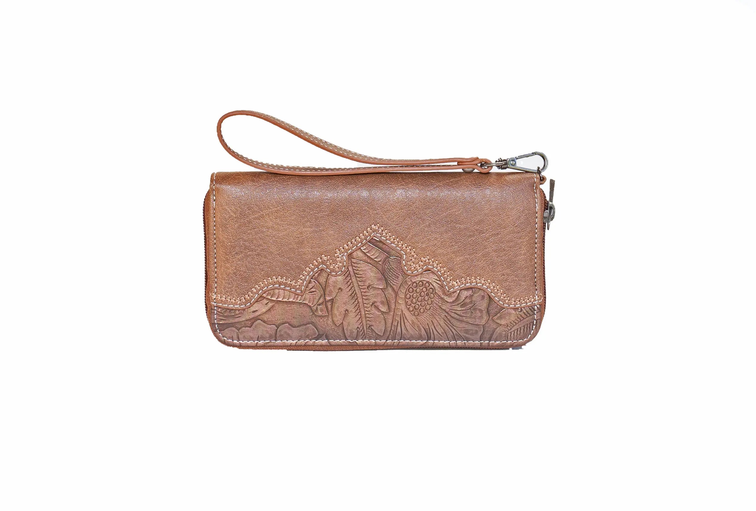 Tan Floral Clutch Bag Outback Supply Co