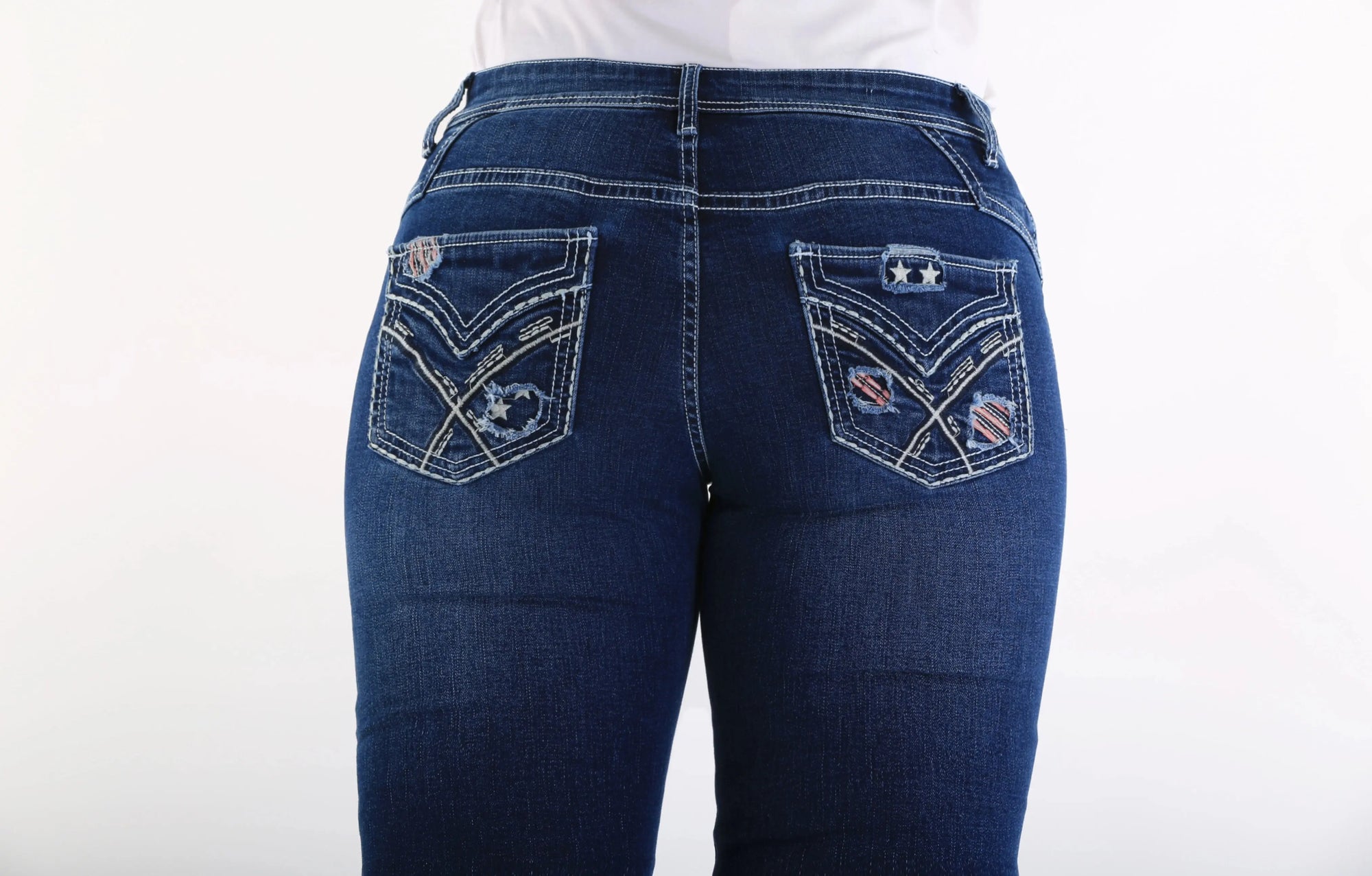 Womens Boot Cut Stretch Denim Jeans